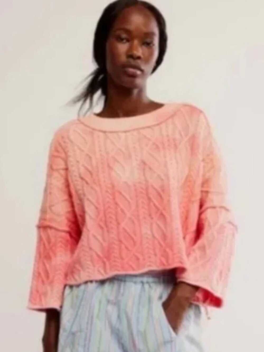 Free People Coral Sweater